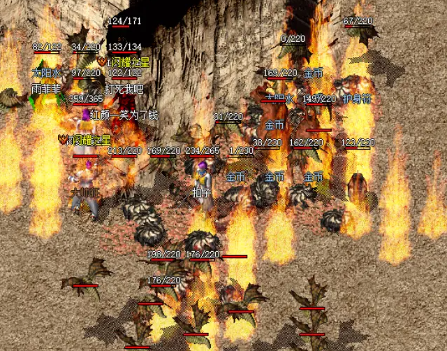 猪洞二层刷黑野猪合作雷电术和魔法盾可越级打怪